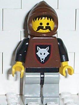 LEGO Minifigure-Wolf People - Wolfpack 1 with Black Arms, Brown Hood-Castle / Wolfpack-CAS072T-Creative Brick Builders